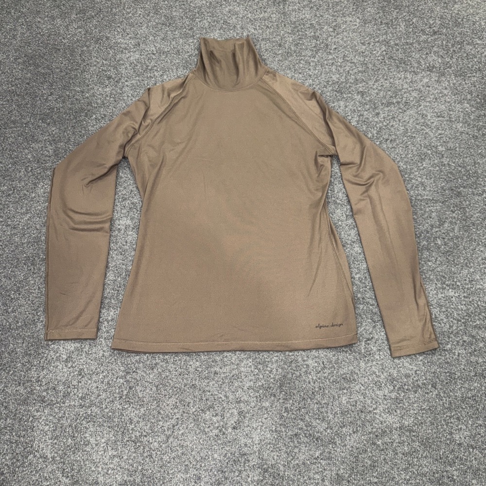 Alpine Design Womens Soft Mock Turtleneck Rich Brown Size Large